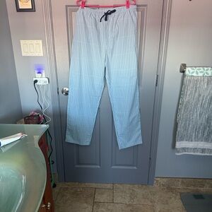George Light Blue Pajama Bottoms with White Stripes